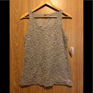 Ann Taylor LOFT Lace Tank/Shell